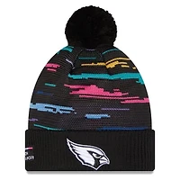 Men's New Era Black Arizona Cardinals 2026 NFL Crucial Catch Cuffed Knit Hat with Pom