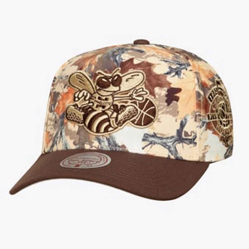 Unisex Mitchell & Ness Camo Charlotte Hornets Leaf Camo Pro Adjustable Hat