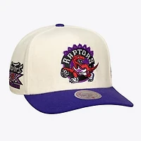 Unisex Mitchell & Ness Cream Toronto Raptors Cream Team Pro Adjustable Hat