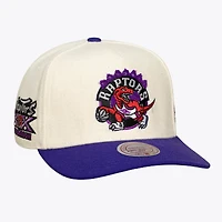 Unisex Mitchell & Ness Cream Toronto Raptors Cream Team Pro Adjustable Hat