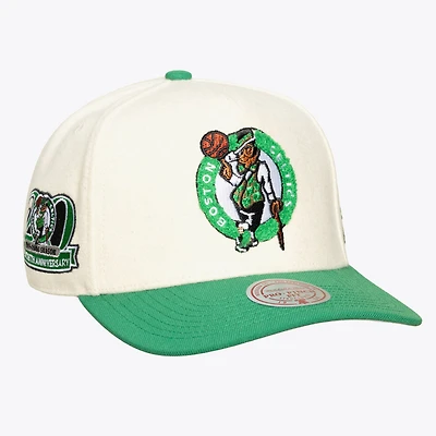 Unisex Mitchell & Ness Cream Boston Celtics Cream Team Pro Adjustable Hat