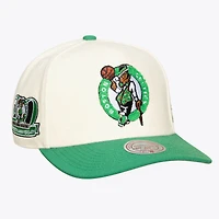 Unisex Mitchell & Ness Cream Boston Celtics Cream Team Pro Adjustable Hat