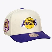 Unisex Mitchell & Ness Cream Los Angeles Lakers Cream Team Pro Adjustable Hat