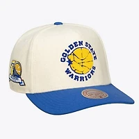 Unisex Mitchell & Ness Cream Golden State Warriors Cream Team Pro Adjustable Hat