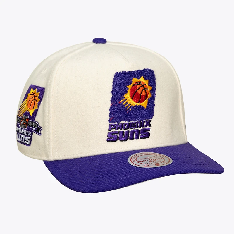 Unisex Mitchell & Ness Cream Phoenix Suns Cream Team Pro Adjustable Hat