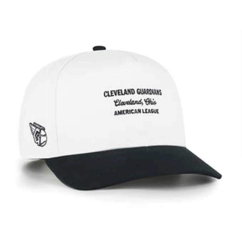Men's '47 White/Black Cleveland Guardians Contemporary Two-Tone Hitch Adjustable Hat