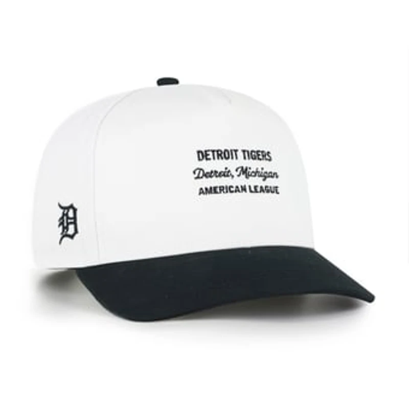 Men's '47 White/Black Detroit Tigers Contemporary Two-Tone Hitch Adjustable Hat