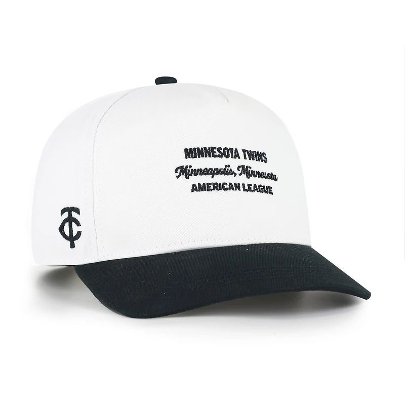 Men's '47 White/Black Minnesota Twins Contemporary Two-Tone Hitch Adjustable Hat