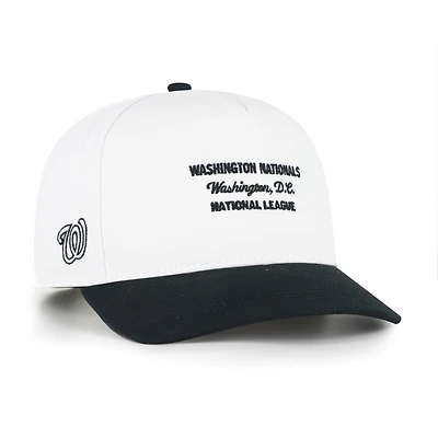 Men's '47 White/Black Washington Nationals Contemporary Two-Tone Hitch Adjustable Hat