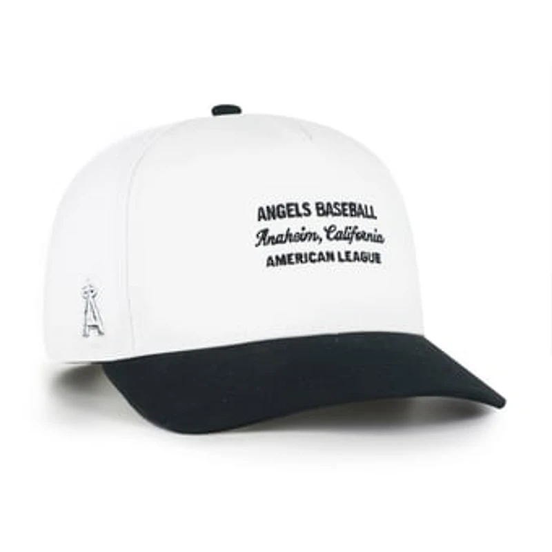 Men's '47 White/Black Los Angeles Angels Contemporary Two-Tone Hitch Adjustable Hat