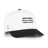 Men's '47 White/Black Los Angeles Angels Contemporary Two-Tone Hitch Adjustable Hat