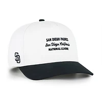 Men's '47 White/Black San Diego Padres Contemporary Two-Tone Hitch Adjustable Hat
