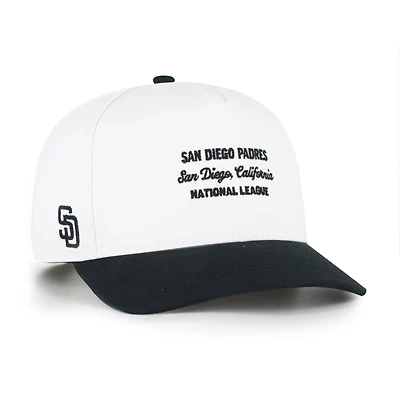 Men's '47 White/Black San Diego Padres Contemporary Two-Tone Hitch Adjustable Hat