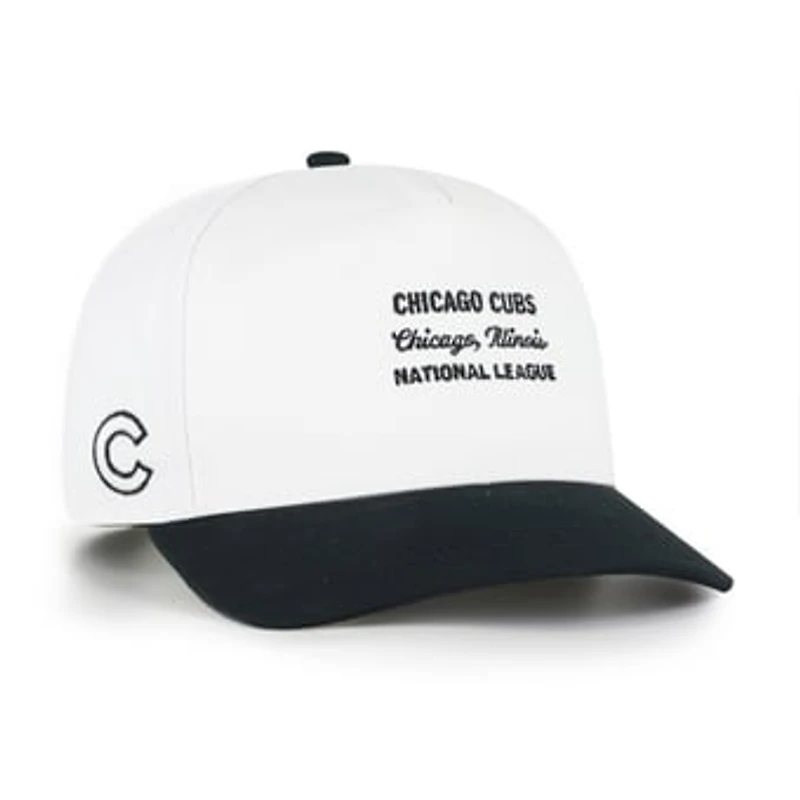 Men's '47 White/Black Chicago Cubs Contemporary Two-Tone Hitch Adjustable Hat
