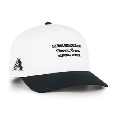 Men's '47 White/Black Arizona Diamondbacks Contemporary Two-Tone Hitch Adjustable Hat