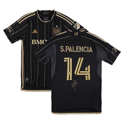Sergi Palencia LAFC Autographed Match-Used #14 Black Jersey from the 2025 MLS Season - Size S
