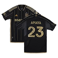 Frankie Amaya LAFC Autographed Match-Used #23 Black Jersey from the 2025 MLS Season - Size S