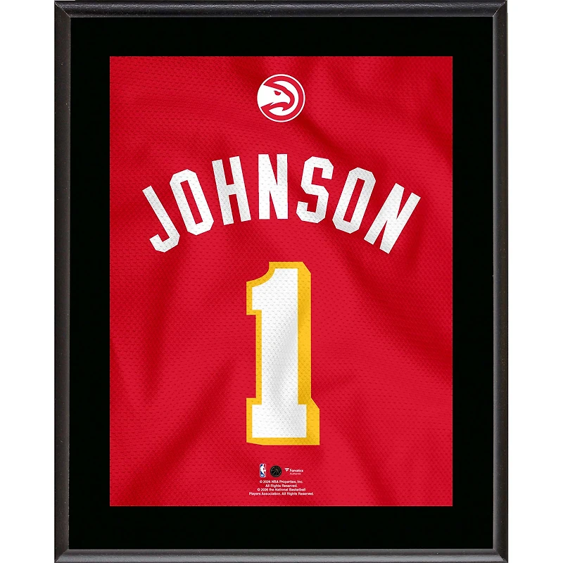 Jalen Johnson Atlanta Hawks 10.5" x 13" Jersey Number Sublimated Player Plaque