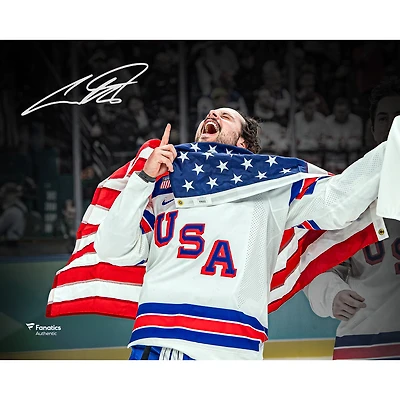 Auston Matthews Team USA Autographed 8" x 10" 2026 Winter Olympics Gold Medal Winner Photograph