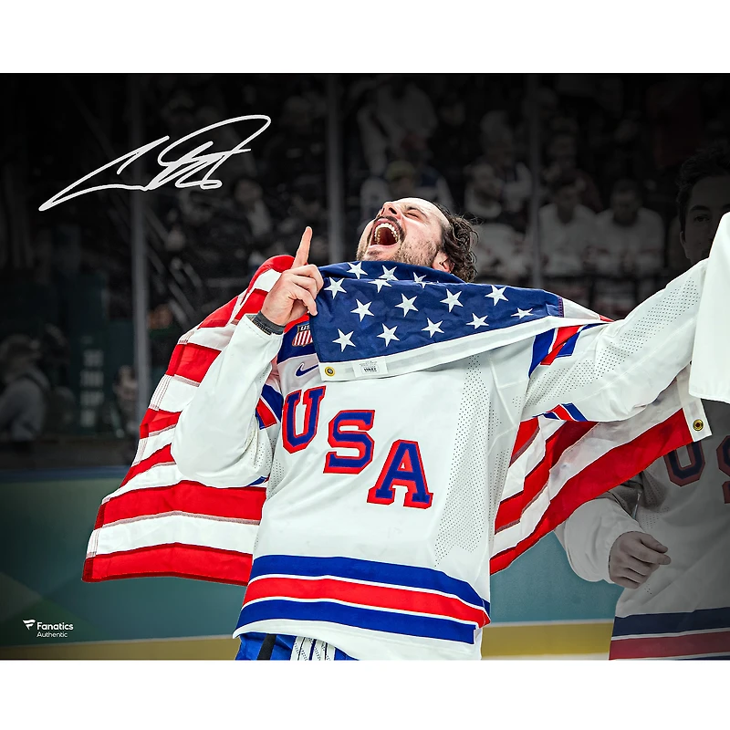 Auston Matthews Team USA Autographed 16" x 20" 2026 Winter Olympics Gold Medal Winner Photograph
