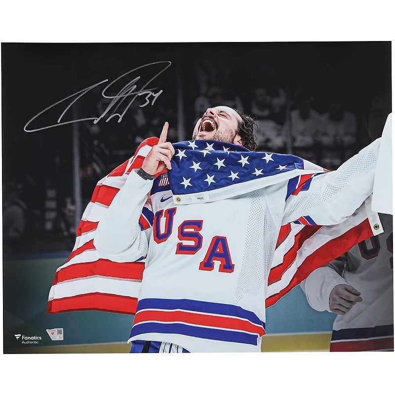 Auston Matthews Team USA Autographed 16" x 20" 2026 Winter Olympics Gold Medal Winner Photograph