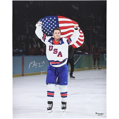 Matthew Tkachuk Team USA Autographed 16" x 20" 2026 Winter Olympics Gold Medal Winner Photograph