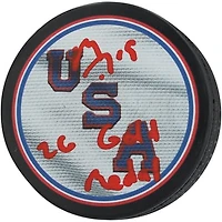 Matthew Tkachuk Team USA Autographed 2026 Winter Olympics Hockey Puck