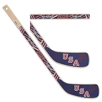 Jeremy Swayman Team USA Autographed 2026 Winter Olympics Mini Wood Stick