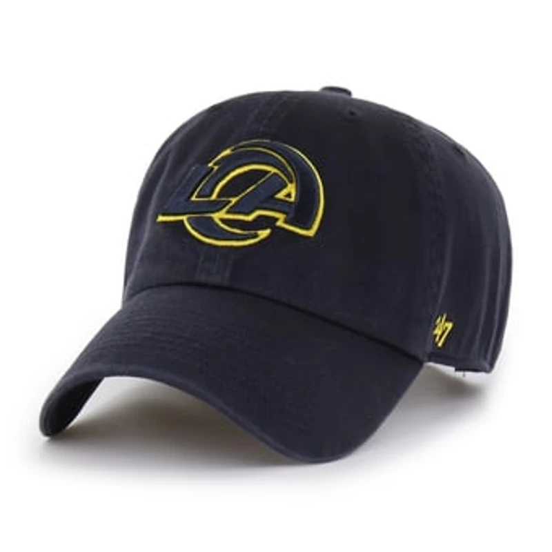 Men's '47  Navy Los Angeles Rams Rivalries Collection Clean Up Adjustable Hat