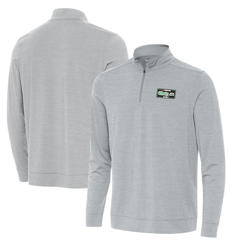 Men's Antigua Heather Gray 2026 O'Reilly Auto Parts Series Bright Quarter-Zip Top