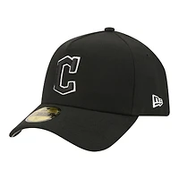 Men's New Era  Black Cleveland Guardians A-Frame 59FORTY Fitted Hat
