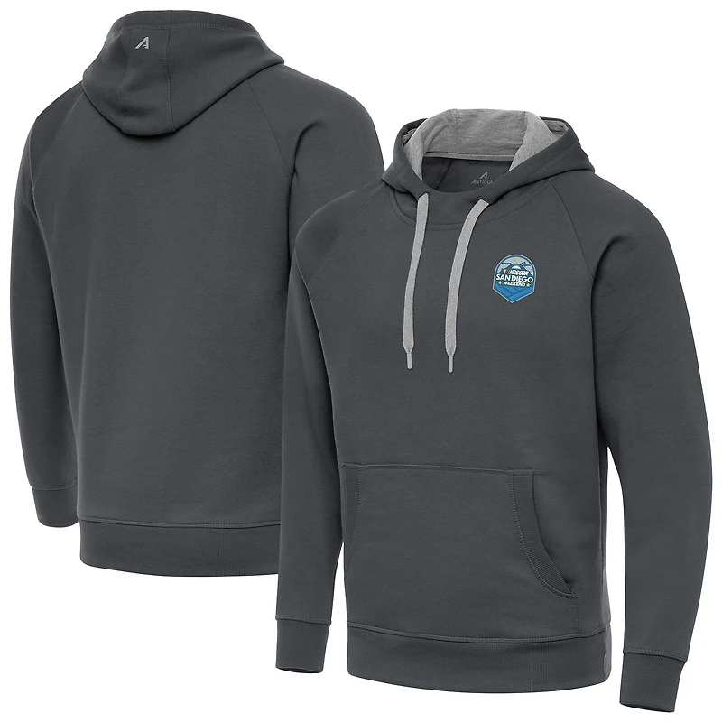 Men's Antigua Charcoal NASCAR San Diego Weekend Victory Hoodie