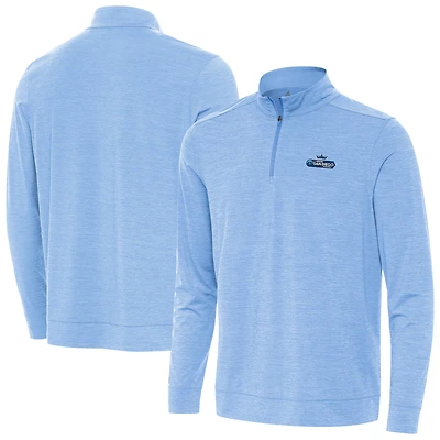 Men's Antigua Heather Powder Blue NASCAR San Diego Weekend Bright Quarter-Zip Top