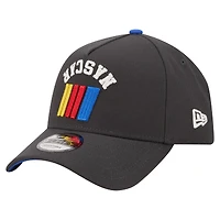 Men's New Era  Black NASCAR Upside-Down Chain Stitch A-Frame 9FORTY Adjustable Hat