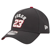 Men's New Era  Black Bubba Wallace Upside-Down Chain Stitch A-Frame 9FORTY Adjustable Hat