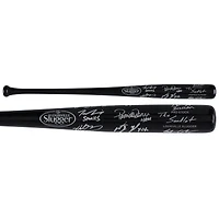 The Sandlot Cast Autographed Black Louisville Slugger Bat with Multiple Inscriptions - 8 Signatures