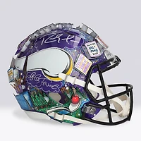 Randy Moss Minnesota Vikings Autographed Riddell Speed Authentic Helmet - Art by Charles Fazzino - NF70443568