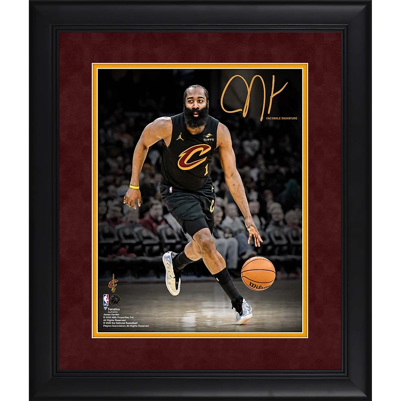 James Harden Cleveland Cavaliers Facsimile Signature Framed 11" x 14" Spotlight Photograph