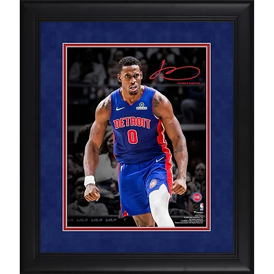 Jalen Duren Detroit Pistons Facsimile Signature Framed 11" x 14" Spotlight Photograph