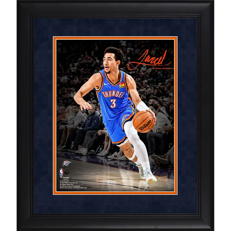 Jared McCain Oklahoma City Thunder Facsimile Signature Framed 11" x 14" Spotlight Photograph