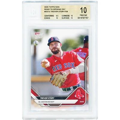 Trevor Story Boston Red Sox 2025 Topps Now Road to Opening Day #OD-14 BGS Authenticated 10 Card - 9.5,10,10,10 Subgrades