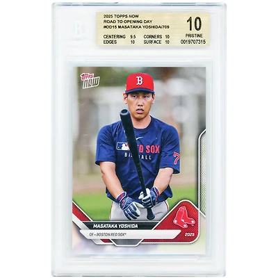 Masataka Yoshida Boston Red Sox 2025 Topps Now Road to Opening Day #OD-15 BGS Authenticated 10 Card - 9.5,10,10,10 Subgrades