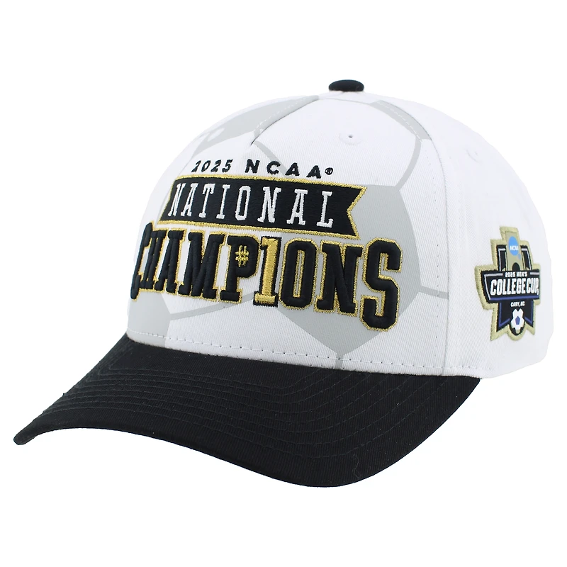Unisex Zephyr  White Washington Huskies 2025 NCAA Men's Soccer Champions Locker Room Adjustable Hat
