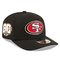 Men's New Era Black San Francisco 49ers 80th Anniversary 9SEVENTY Adjustable Hat