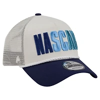 Men's New Era White/Navy San Diego Weekend Race the Base Trucker 9FORTY A-Frame Adjustable Hat