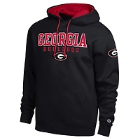 Men's Champion  Black Georgia Bulldogs Contrast Hoodie