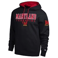 Men's Champion  Black Maryland Terrapins Contrast Hoodie