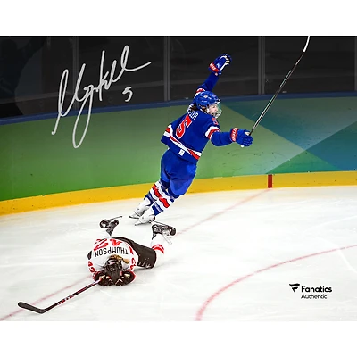 Megan Keller Team USA Autographed 8" x 10" 2026 Winter Olympics Golden Goal Celebration Photograph