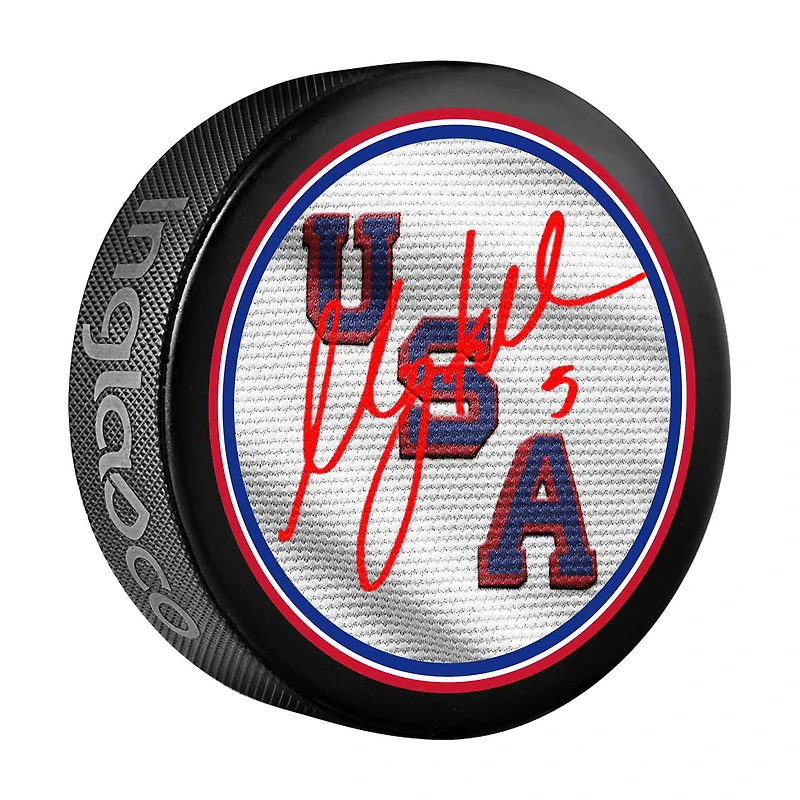Megan Keller Team USA Autographed 2026 Winter Olympics Hockey Puck