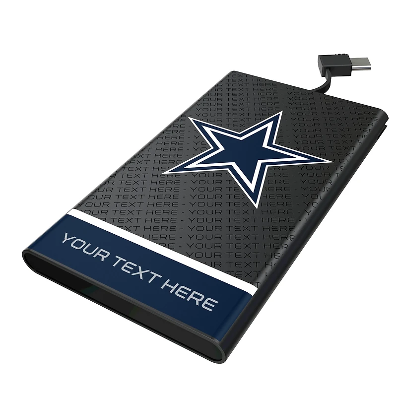 Keyscaper Dallas Cowboys Personalized 5000mAh Flat Powerbank